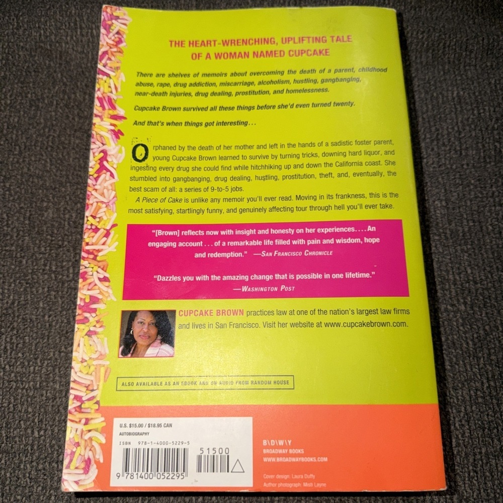 A Piece of Cake: A Memoir Brown, Cupcake hardcover Used - Good Box B - Picture 2 of 2